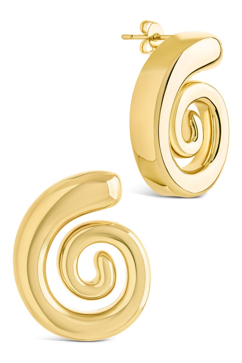 Celestia Swirl Drop Earrings, Main, color, GOLD