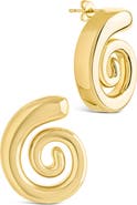 Sterling Forever Celestia Swirl Drop Earrings