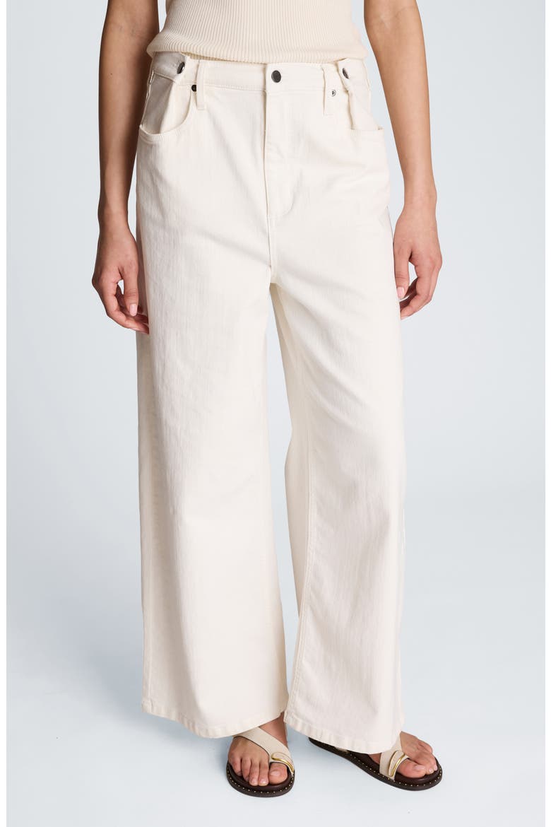 Adjustable Waist Wide Leg Pants, Main, color, PURE WHITE