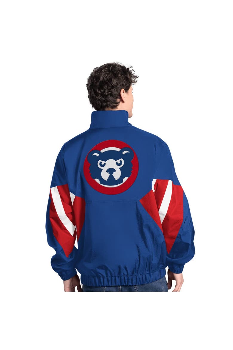 Men's Starter  Royal Chicago Cubs Cooperstown Chief Half-Zip Pullover, Alternate, color, Royal