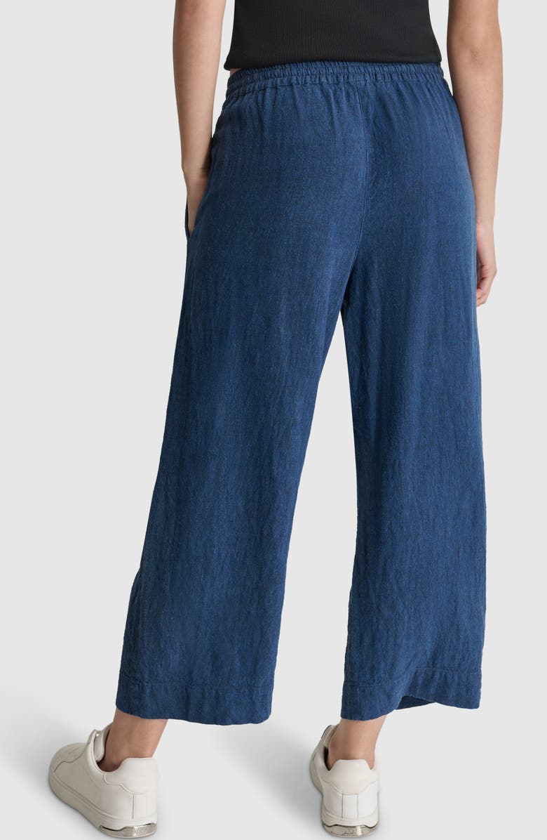 DKNY Delave Straight Leg Linen Blend Pants, Alternate, color, 