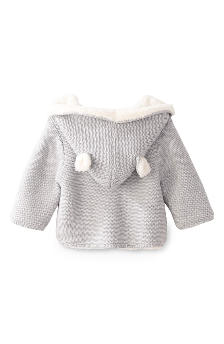 Hatley Grey Melange Fleece Lined Hooded Sweater, Alternate, color,