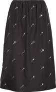 RIER Floral Embroidered Poplin Skirt