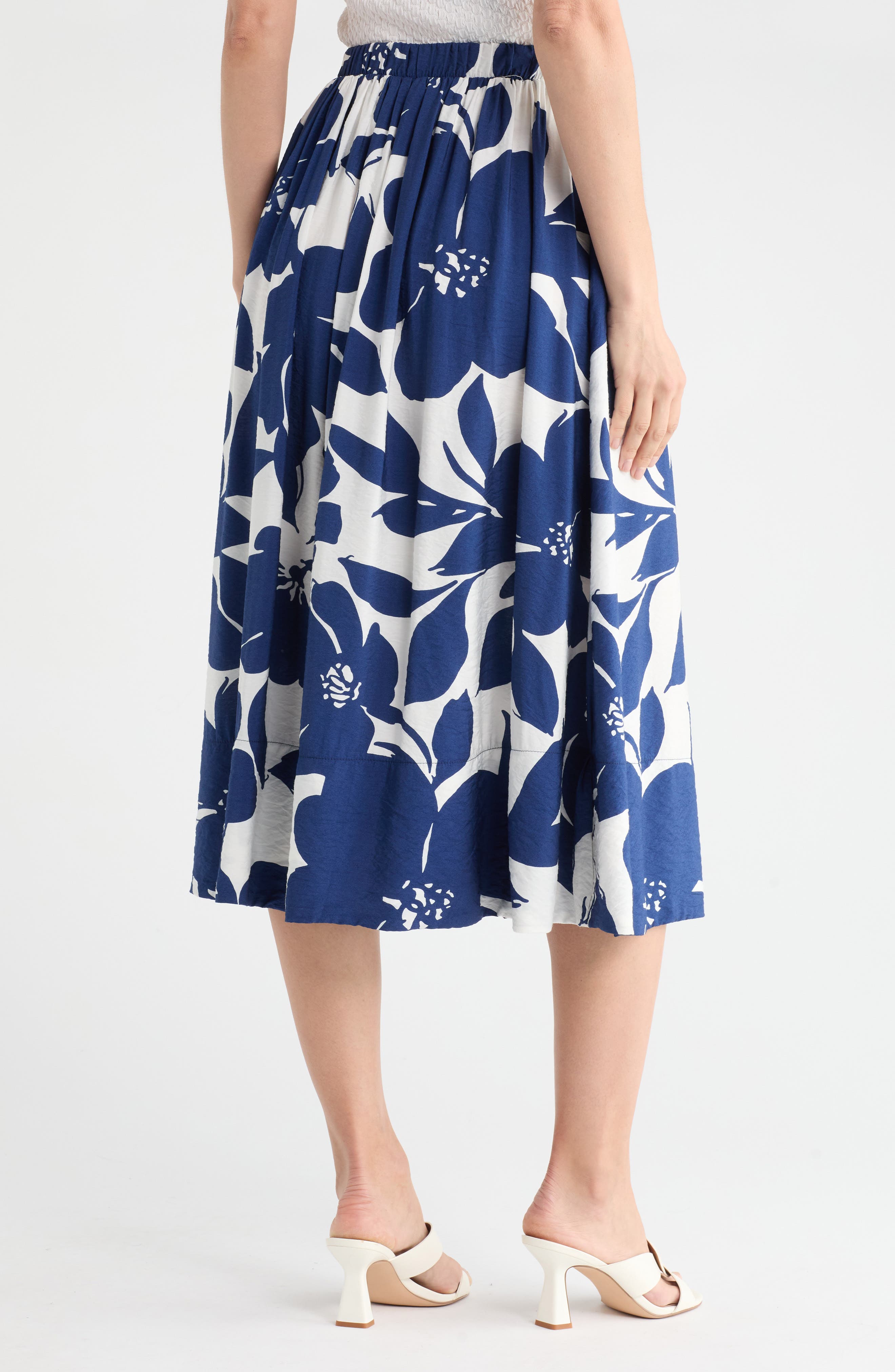 Floral Print Midi Skirt - image 2