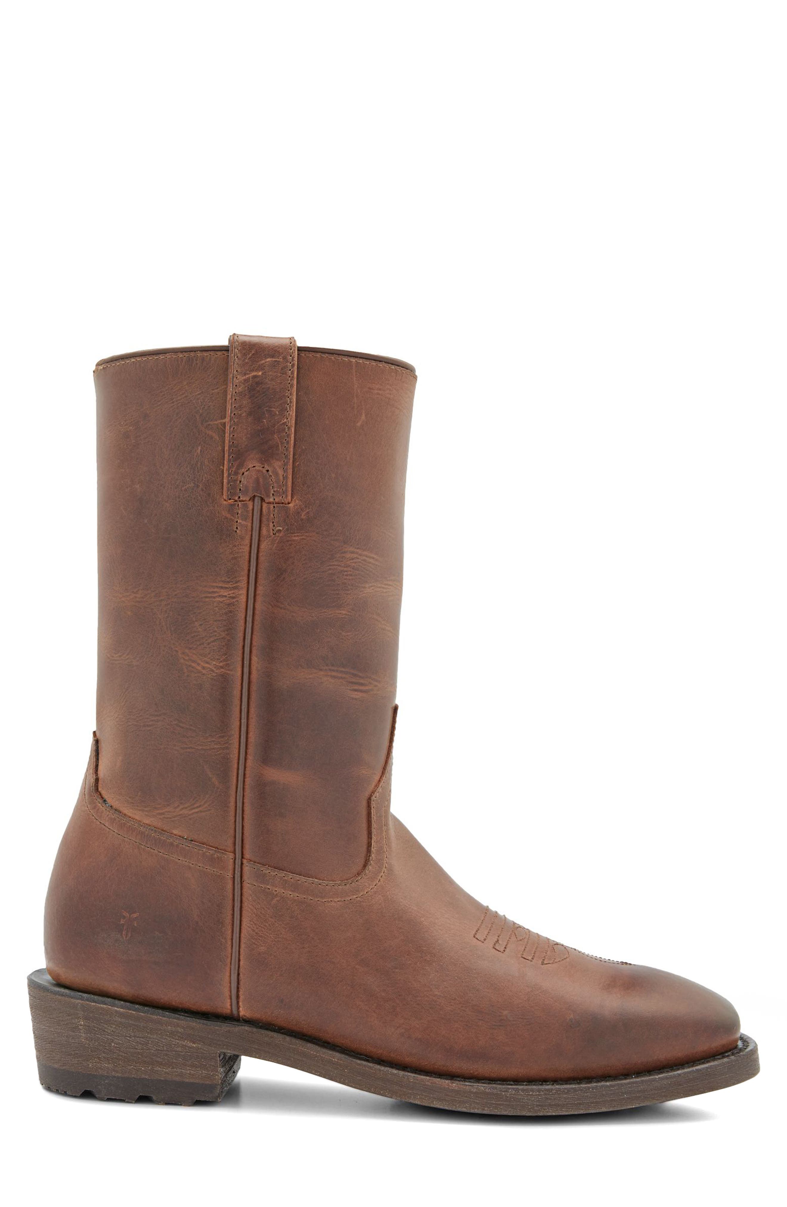 Frye Nash Roper Boot, Alternate, color, Tobacco Crazy