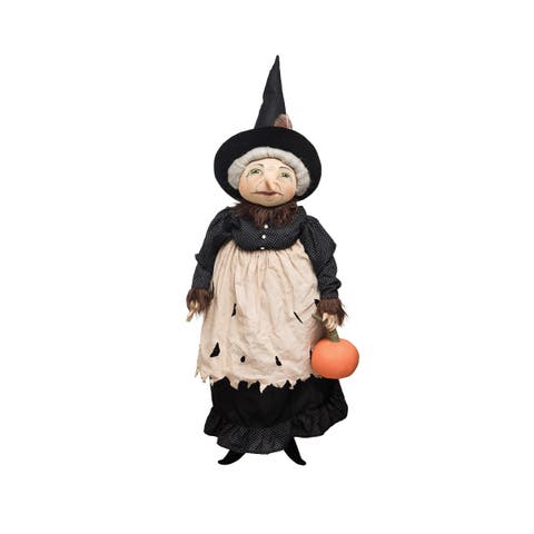 Eunice Witch Joe Spencer Gathered Traditions Halloween Art Doll Figure