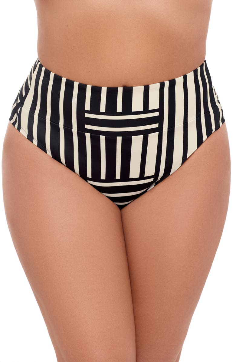 S3 Ultra High Waist Banded Swim Bottoms, Main, color, Chic Crossing