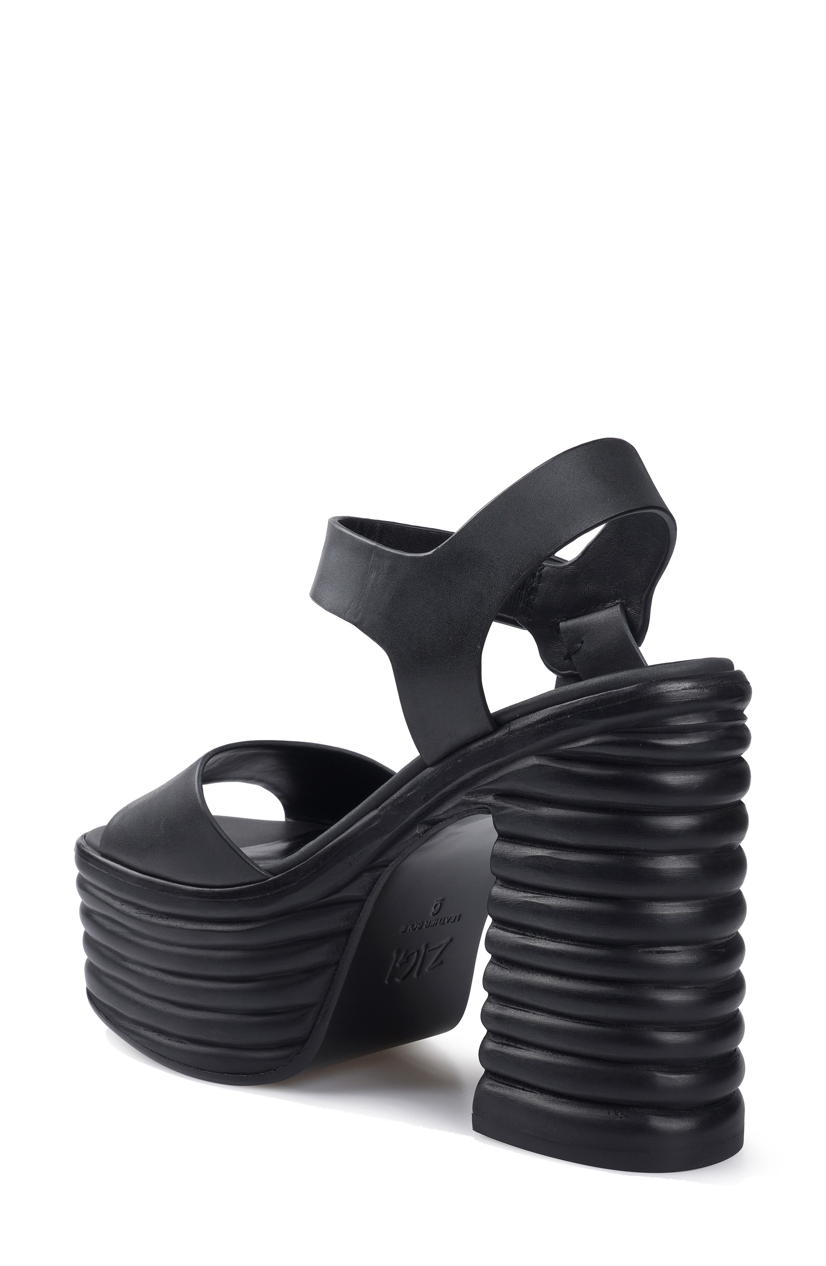 ZIGI Sadira Platform Sandal, Alternate, color, Black Leather