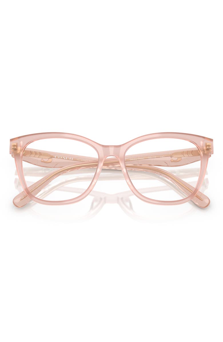 COACH 51mm Square Optical Glasses, Alternate, color, Milky Pink