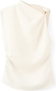 MANGO Ruched Asymmetric Top