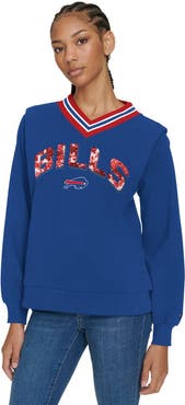 Tommy Hilfiger Women's Tommy Hilfiger Royal Buffalo Bills Alice V-Neck Pullover Sweatshirt