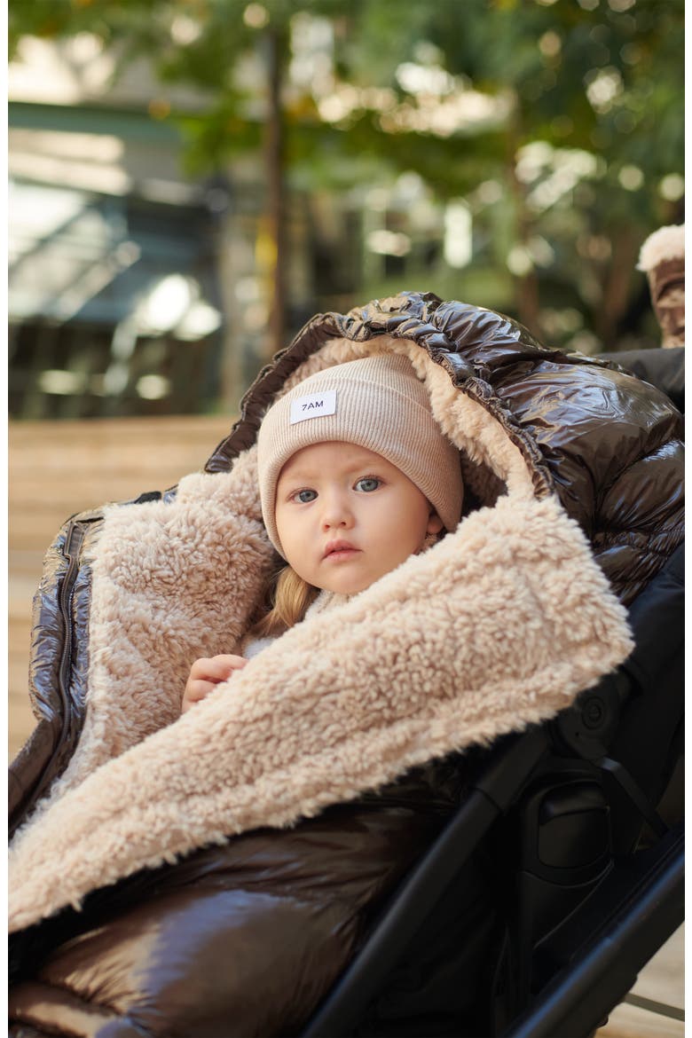 212 evolution® Polar Extendable Stroller & Car Seat Water Resistant Footmuff, Alternate, color, BROWN POLAR