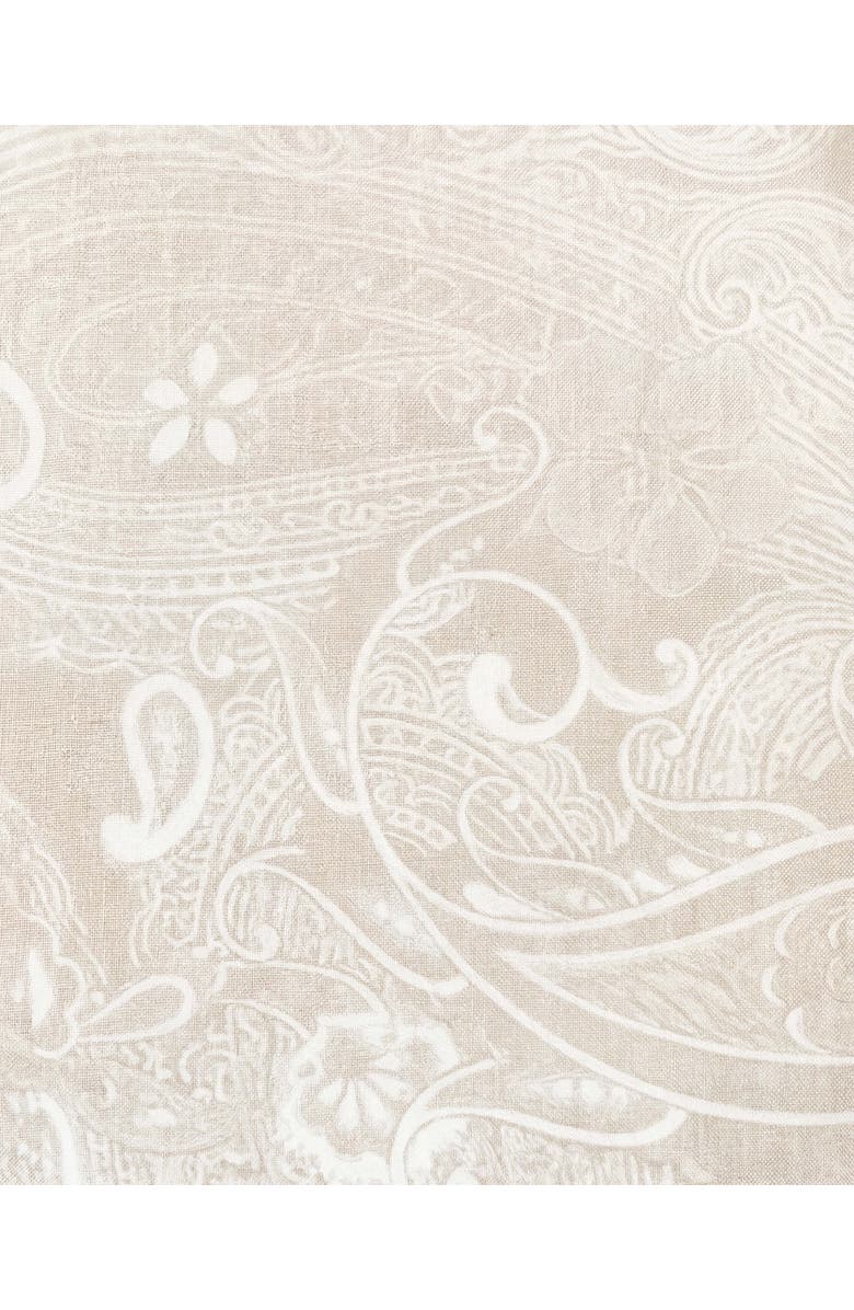 Lords of Harlech Paisley Explosion Womens Linen Printed Shirt, Alternate, color, Paisley Explosion Ivory