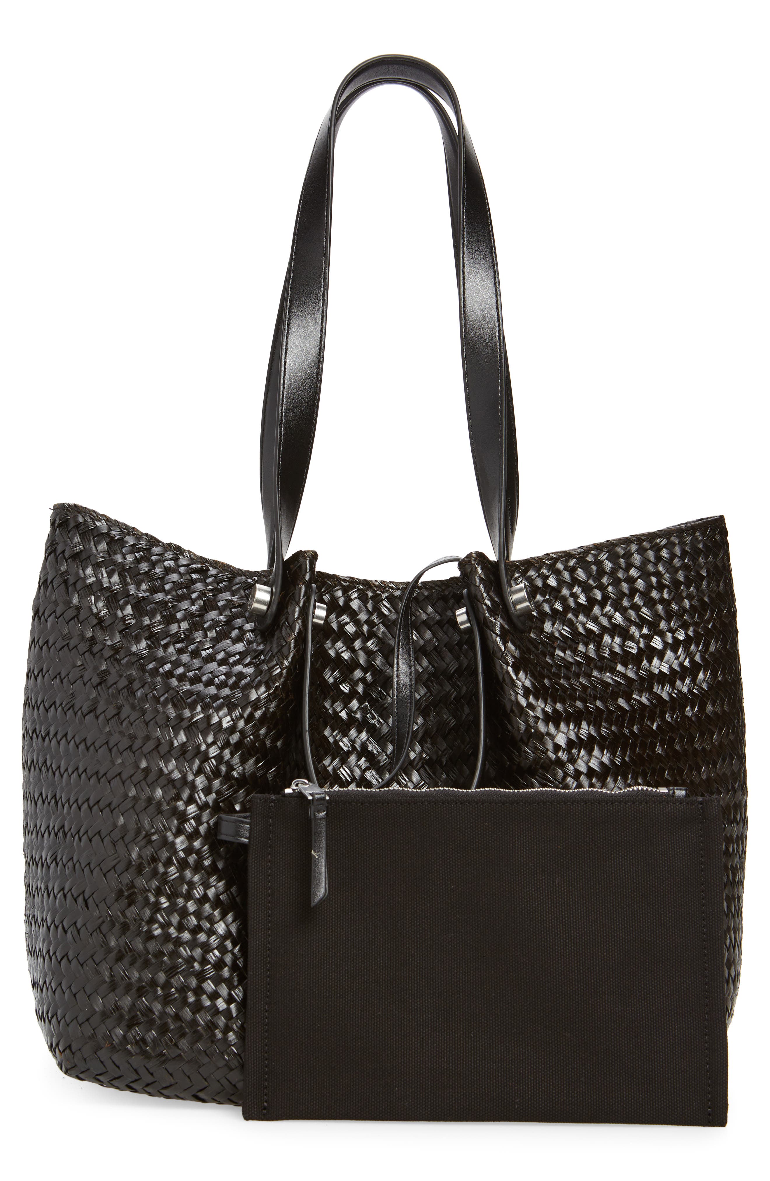 AllSaints Allington Straw Tote, Alternate, color, 