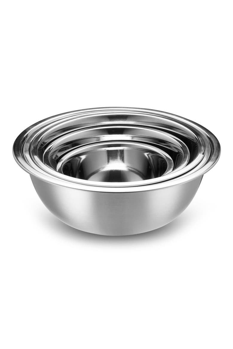 Stainless Steel Mixing Bowls and Airtight Lids - Set of 5, Alternate, color, NONE