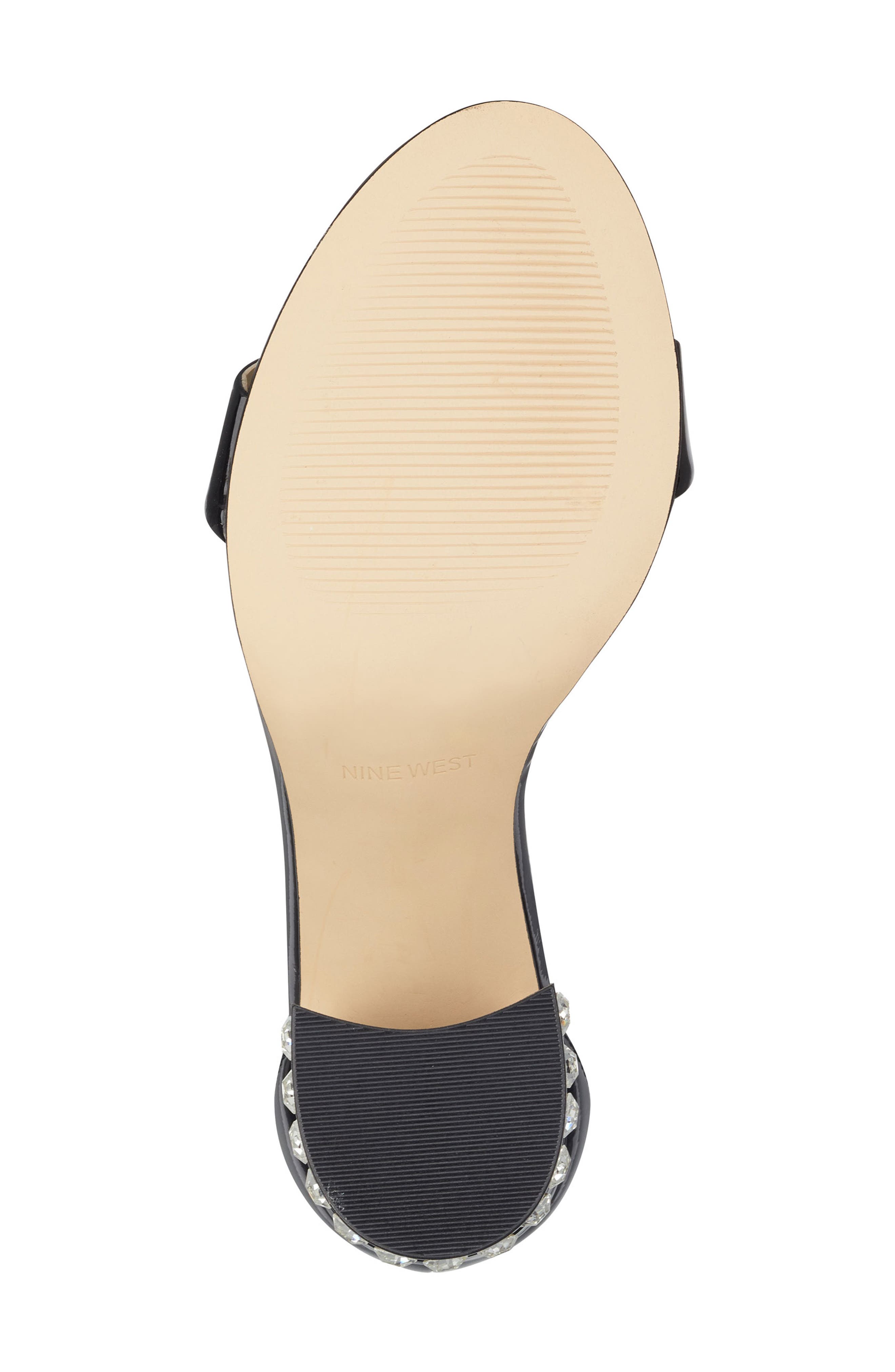 Nine West Abigail Crystal Embellished Ankle Strap Sandal, Alternate, color, 