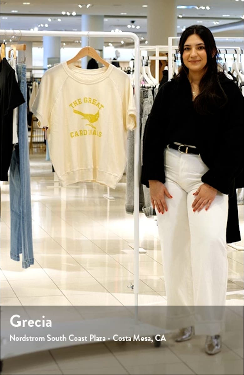 Cardinal Graphic Short Sleeve Cotton Sweatshirt, sales video thumbnail