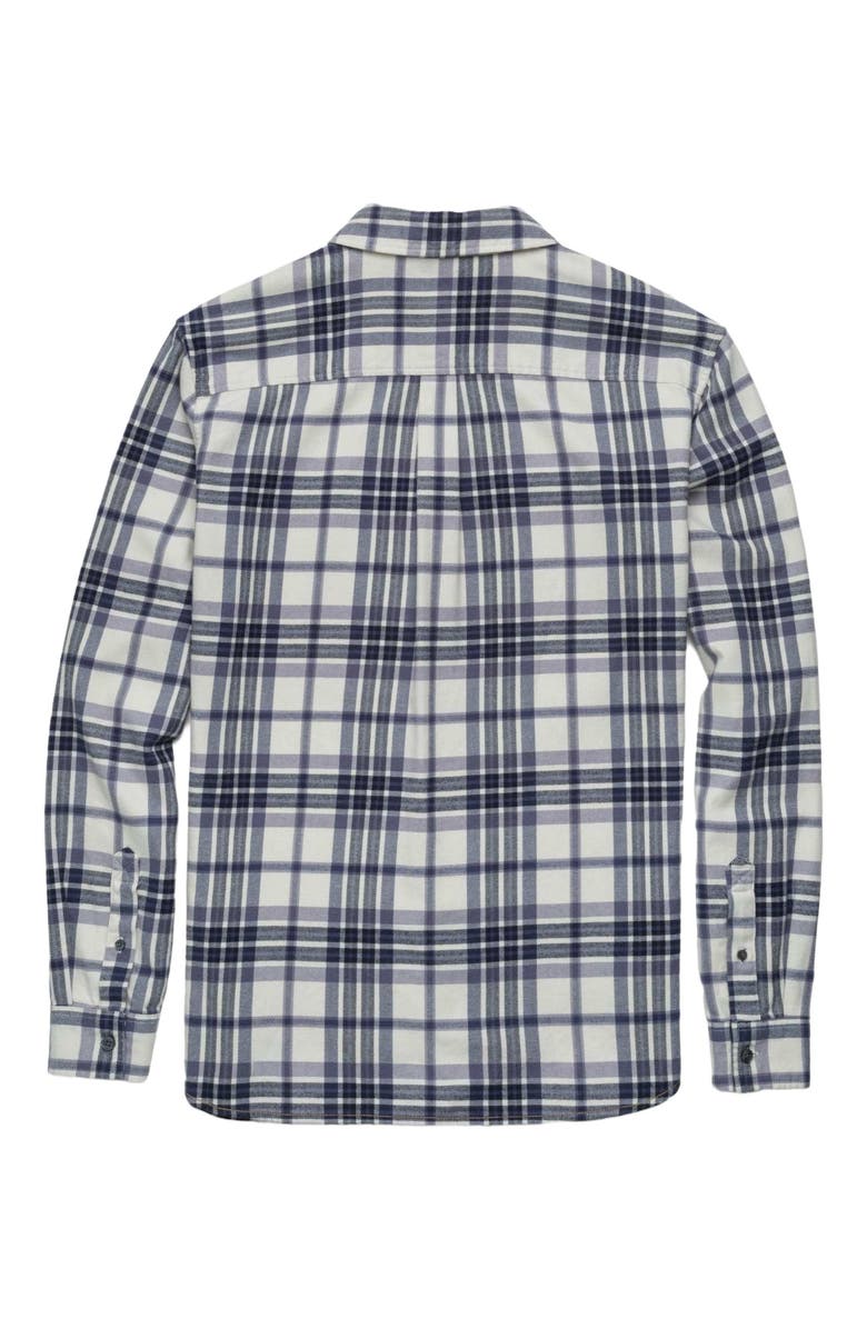 Surfside Supply Co. Brian Flannel Plaid Shirt, Alternate, color, Jet Stream Combo