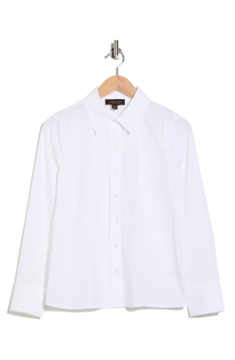 TRUTH Fitted Button-Up Shirt, Alternate, color, White