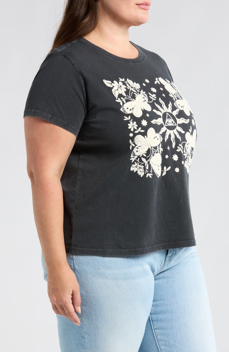 Lucky Brand Mirror Butterfly Sun Cotton Graphic T-Shirt, Alternate, color, 