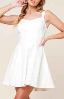 FLYING TOMATO Sweetheart Denim Minidress
