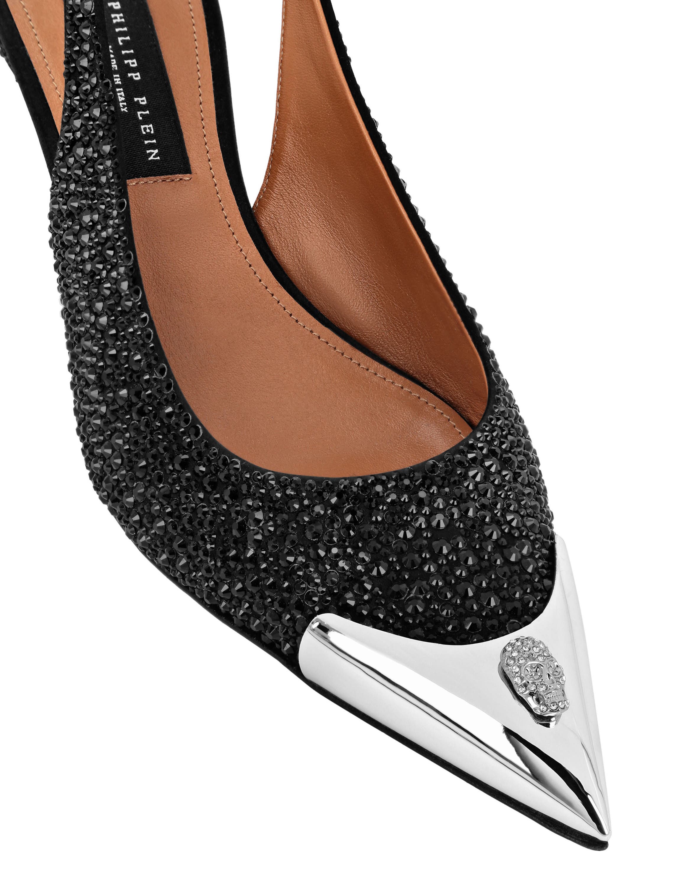 Satin Slingback Mix Strass Women, Alternate, color, black