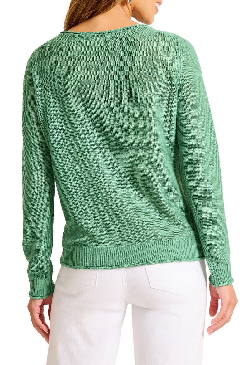 Cedar Relaxed Fit Linen Sweater, Alternate, color, SPRUCE FROST