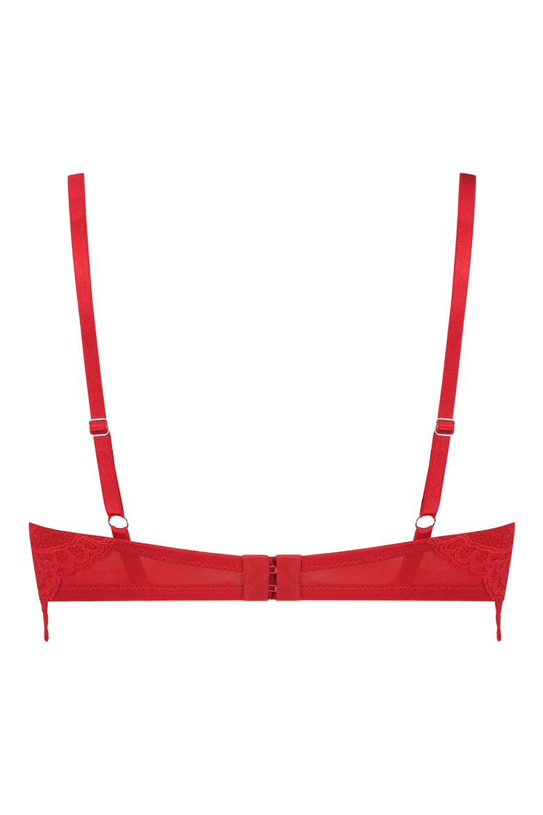 Mariah Underwire Longline Bra, Alternate, color, TANGO RED