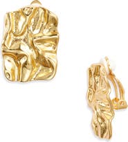 Karine Sultan Crumpled Foil Clip-On Earrings
