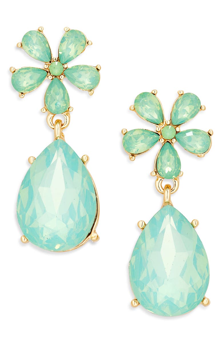 Cara Flower Drop Earrings, Main, color, 