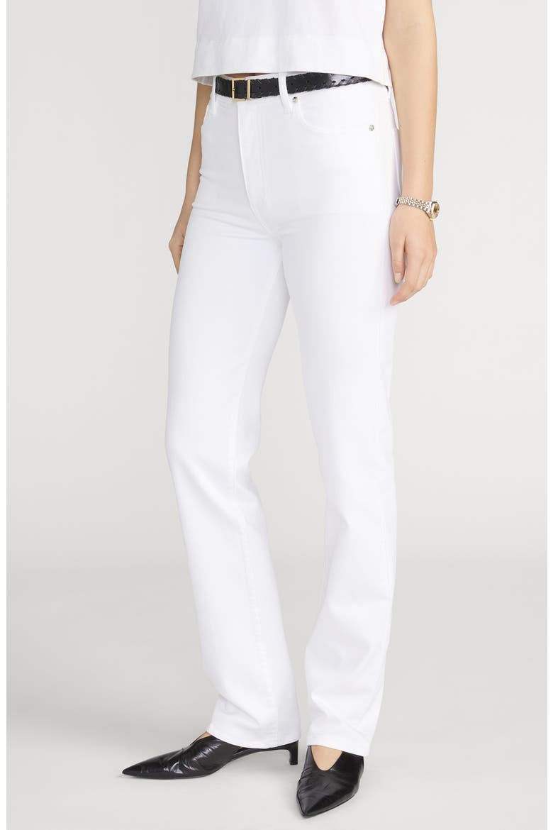 Le Sleek High Waist Straight Leg Jeans, Alternate, color, WHITE