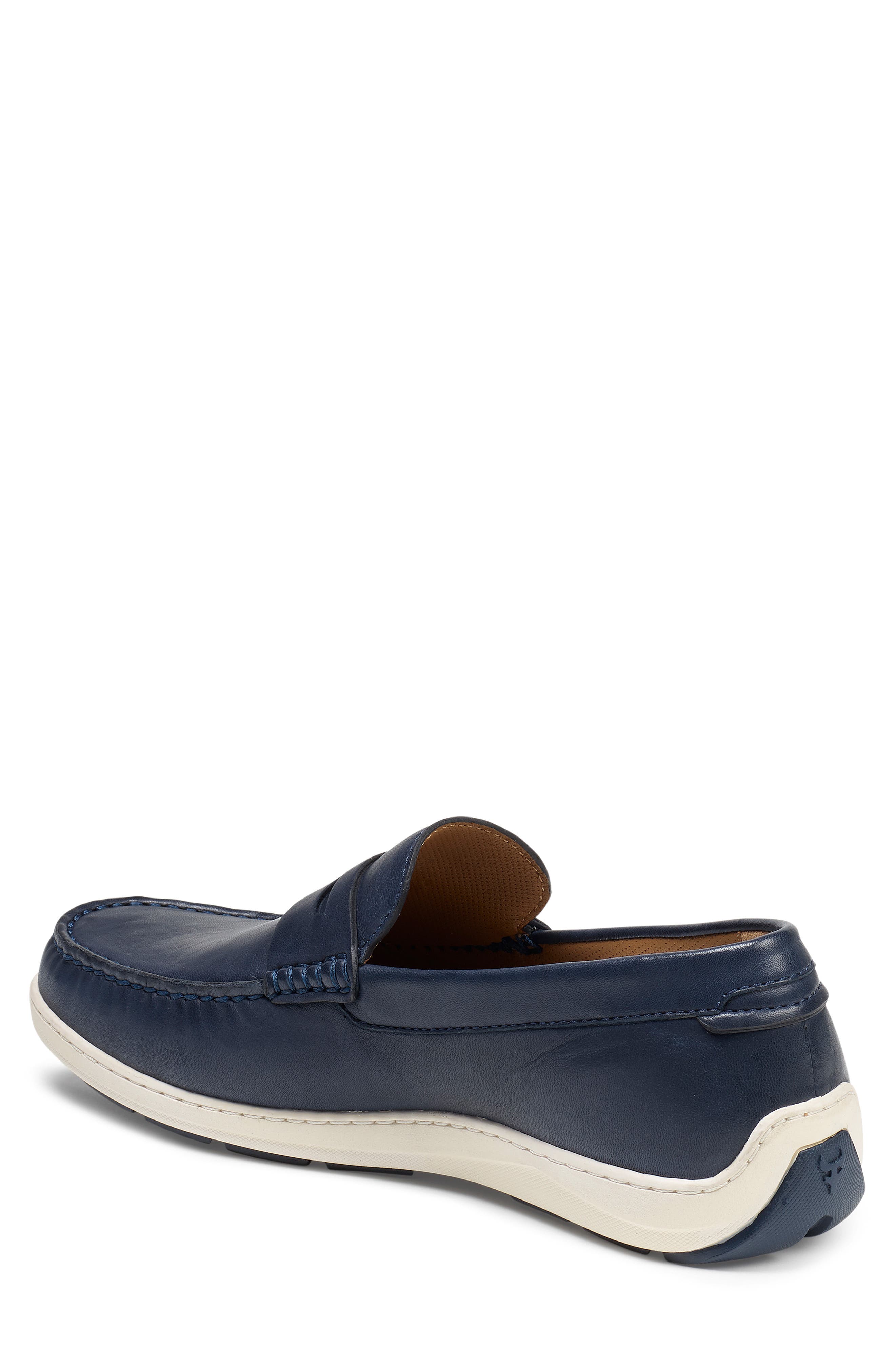 Sheldon Penny Loafer, Alternate, color, NAVY LEATHER