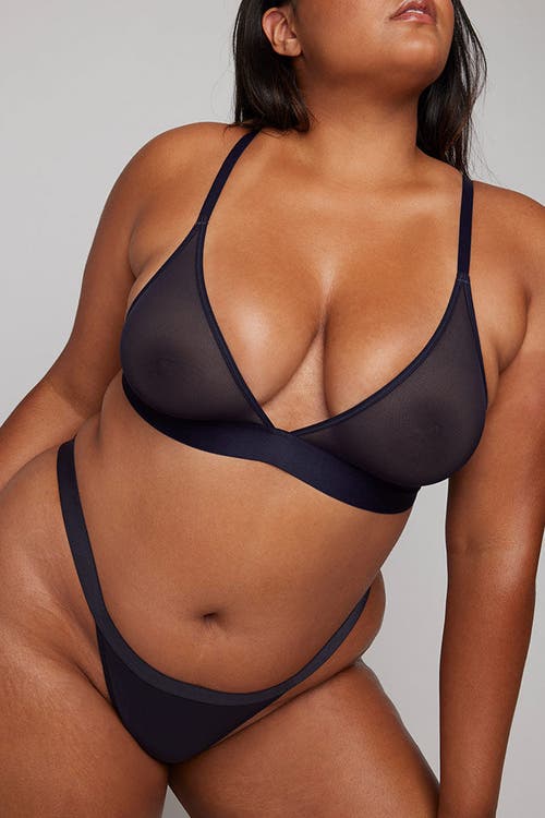 Negative Underwear Sieve Thong In Navy