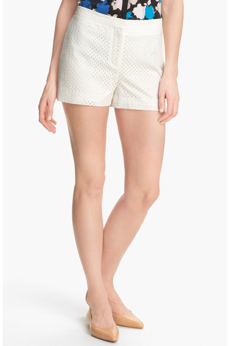 Eyelet Shorts, Main, color, IVORY