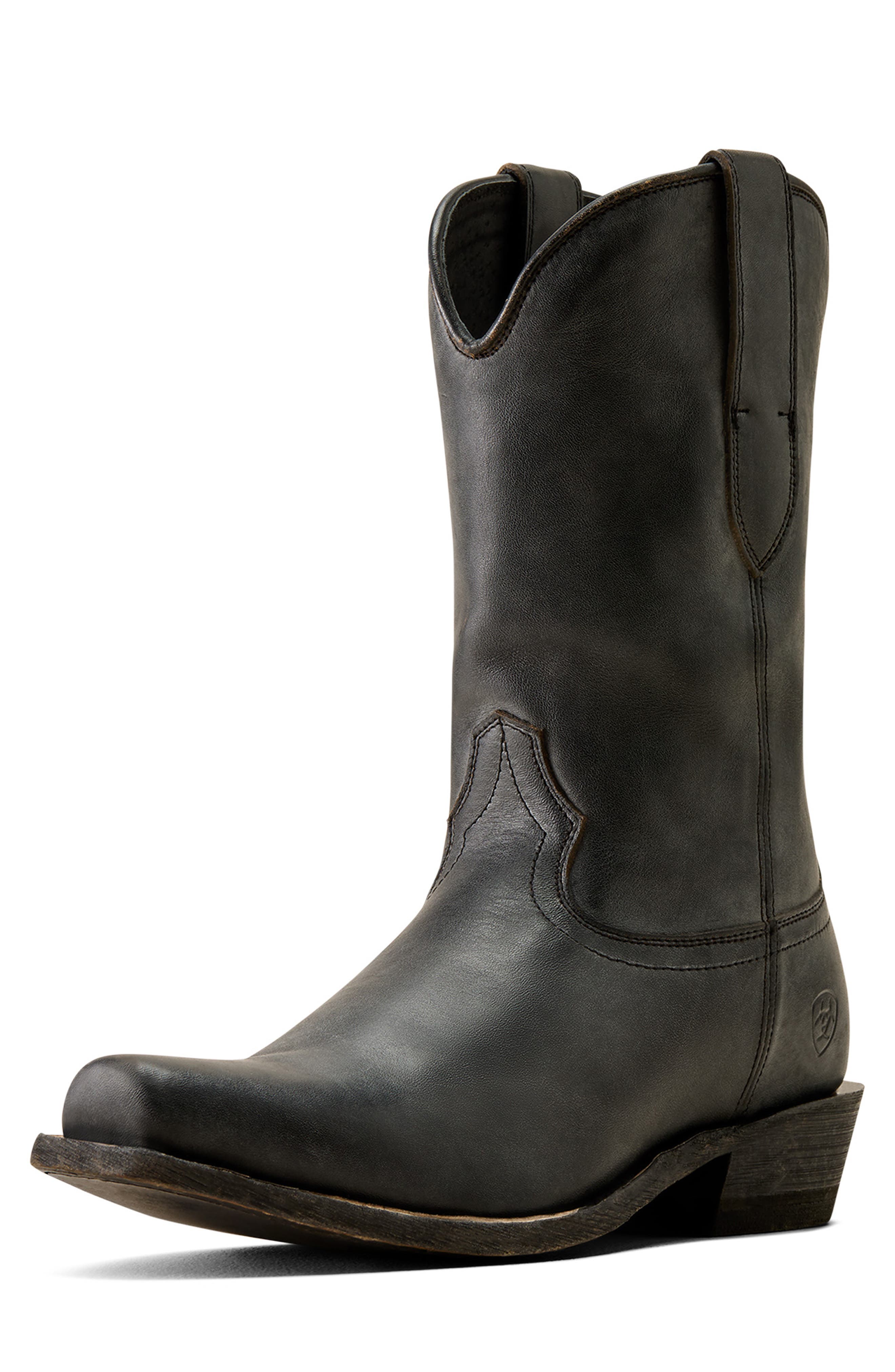 Knoxville Square Toe Western Boot, Alternate, color, BEDUINO BLACK