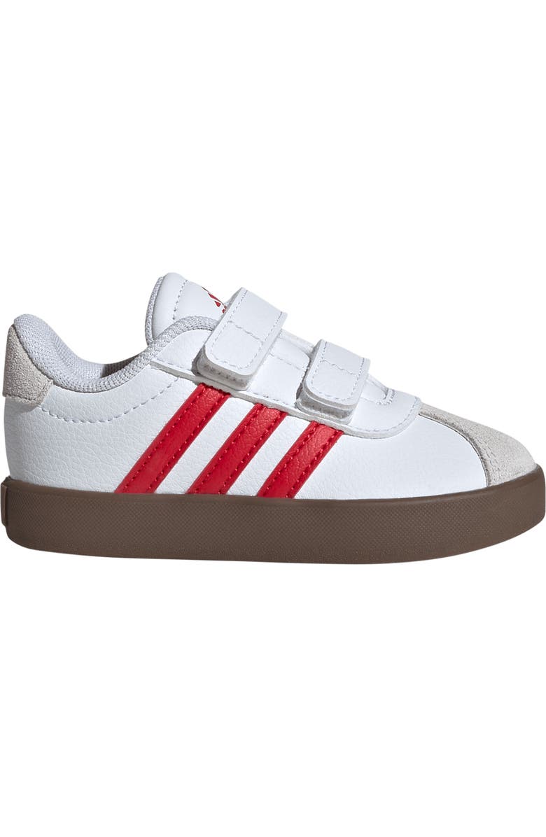 adidas Kids' VL Court 3.0 Sneaker, Alternate, color, Ftwr White/Better Scarlet/Grey One