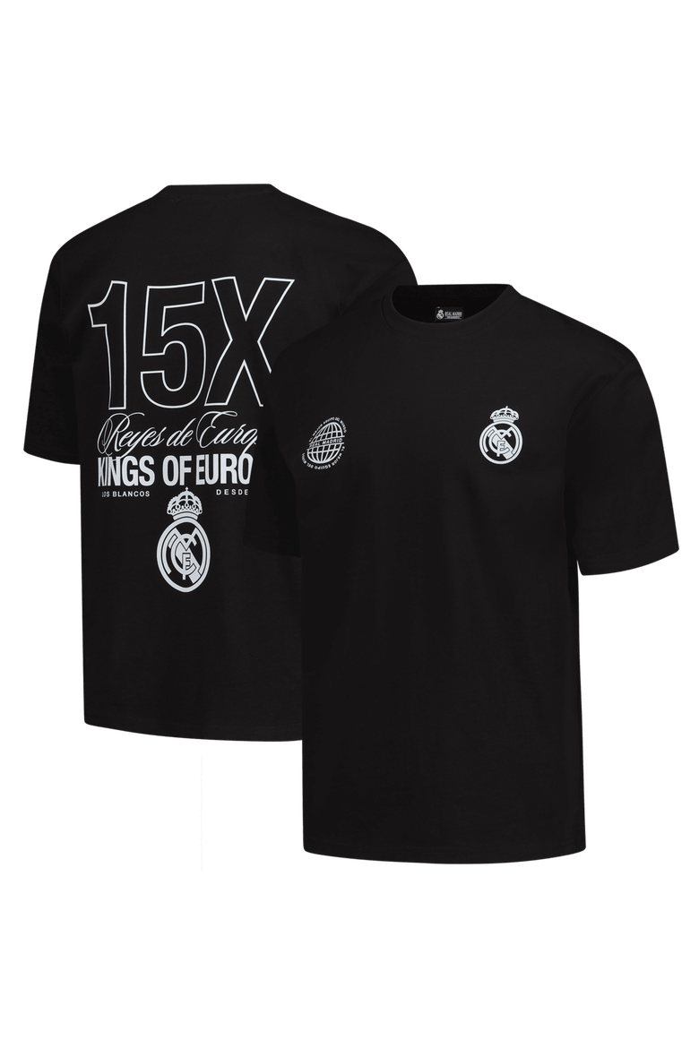 Unisex Peace Collective Black Real Madrid European Champions Heavyweight T-Shirt, Main, color, Black