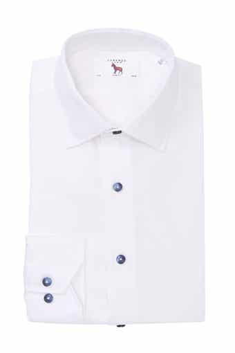 Trim Fit Mini Diamond Textured Dress Shirt