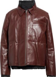 Sacai Layered Leather Puffer Jacket