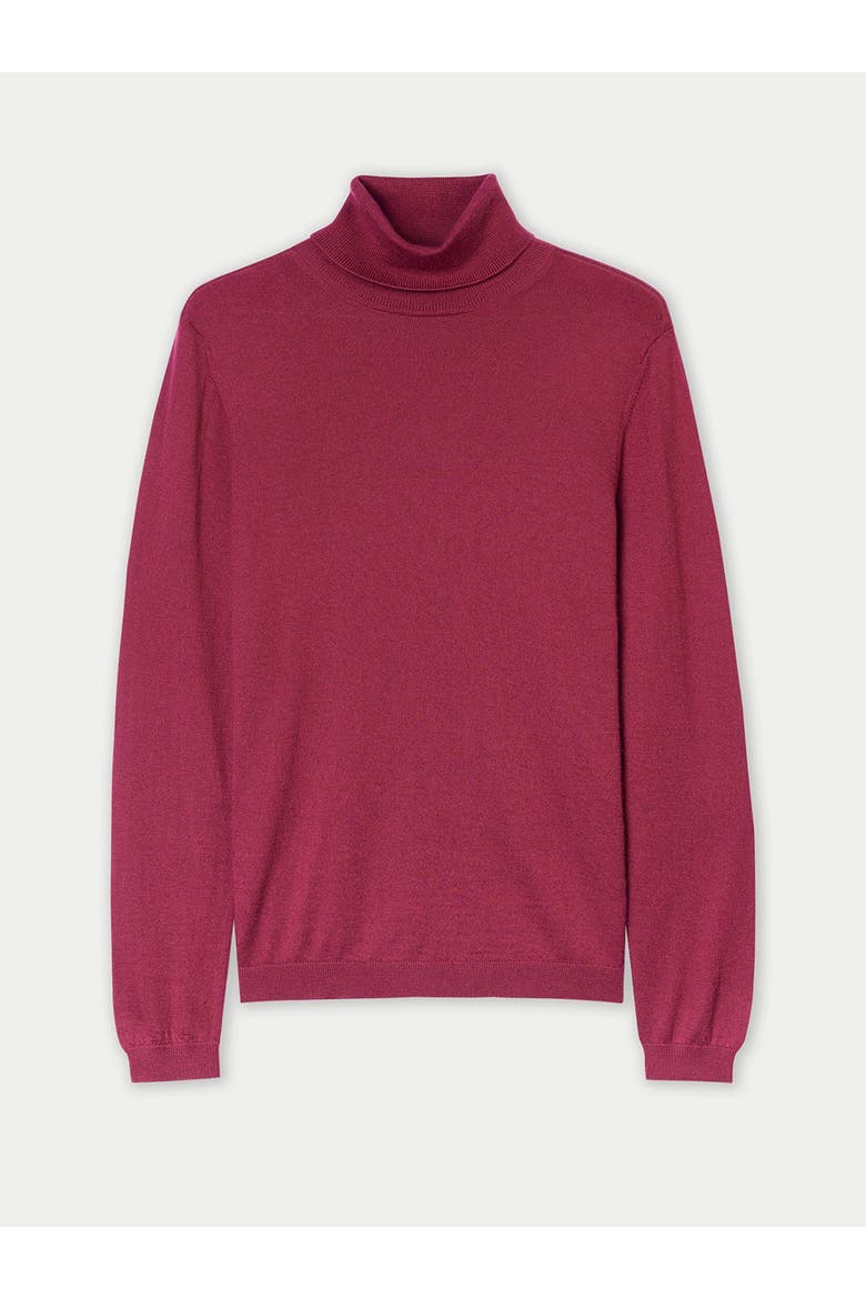 Cashmere Silk Turtleneck Sweater, Main, color, bordeaux