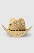 Manela Twister Legacy  Handwoven Straw Sun Hat - Bohemian Summer Cowboy Hat