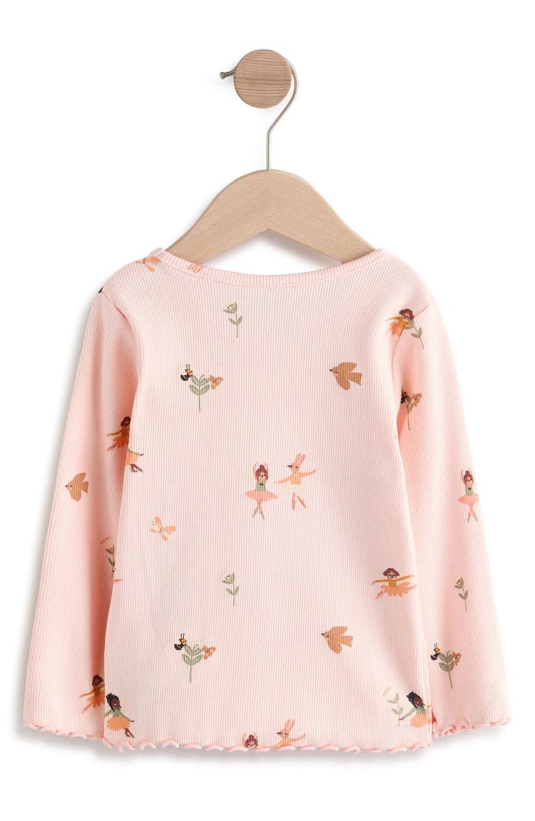 NEXT Kids' Ballerina Print Long Sleeve Cotton T-Shirt, Alternate, color,