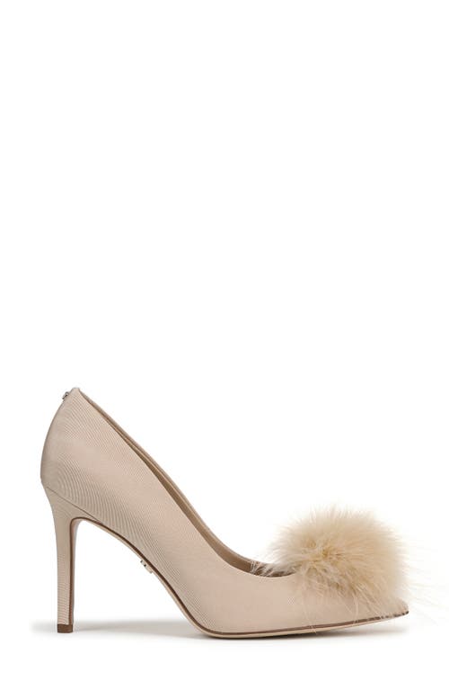 Sam Edelman Hazel Feather Embellished Pump In Neutral