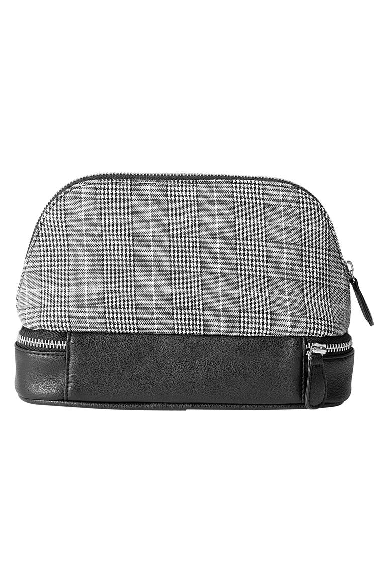 Monogram Glen Plaid Travel Case, Alternate, color, GREY