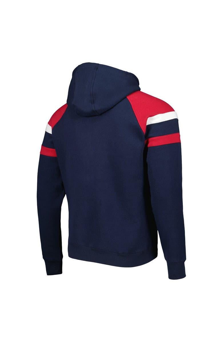 STARTER Men's Starter Navy Houston Texans Draft Fleece Raglan Pullover Hoodie, Alternate, color, 