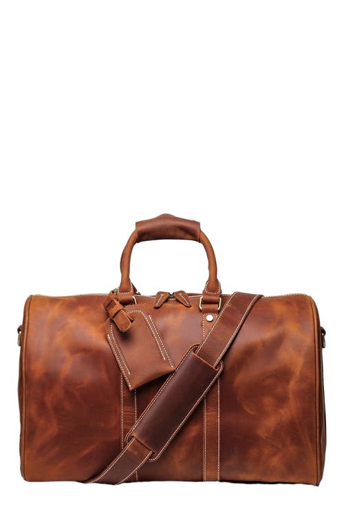 STEEL HORSE LEATHER The Brandt Weekender | Small Leather Duffle Bag in Brown  product