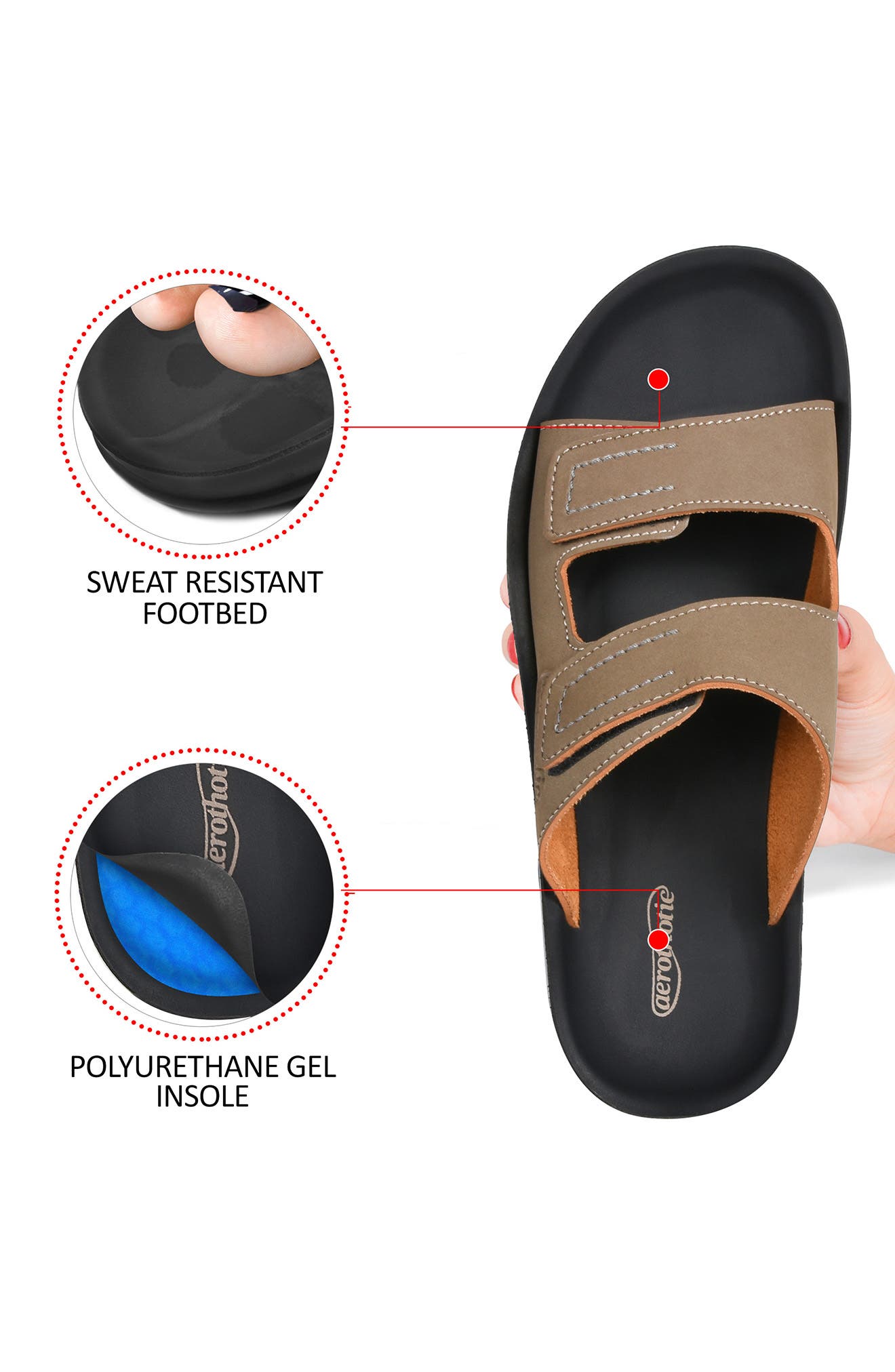 AEROTHOTIC Urania Waterproof Slide Sandal, Alternate, color, 