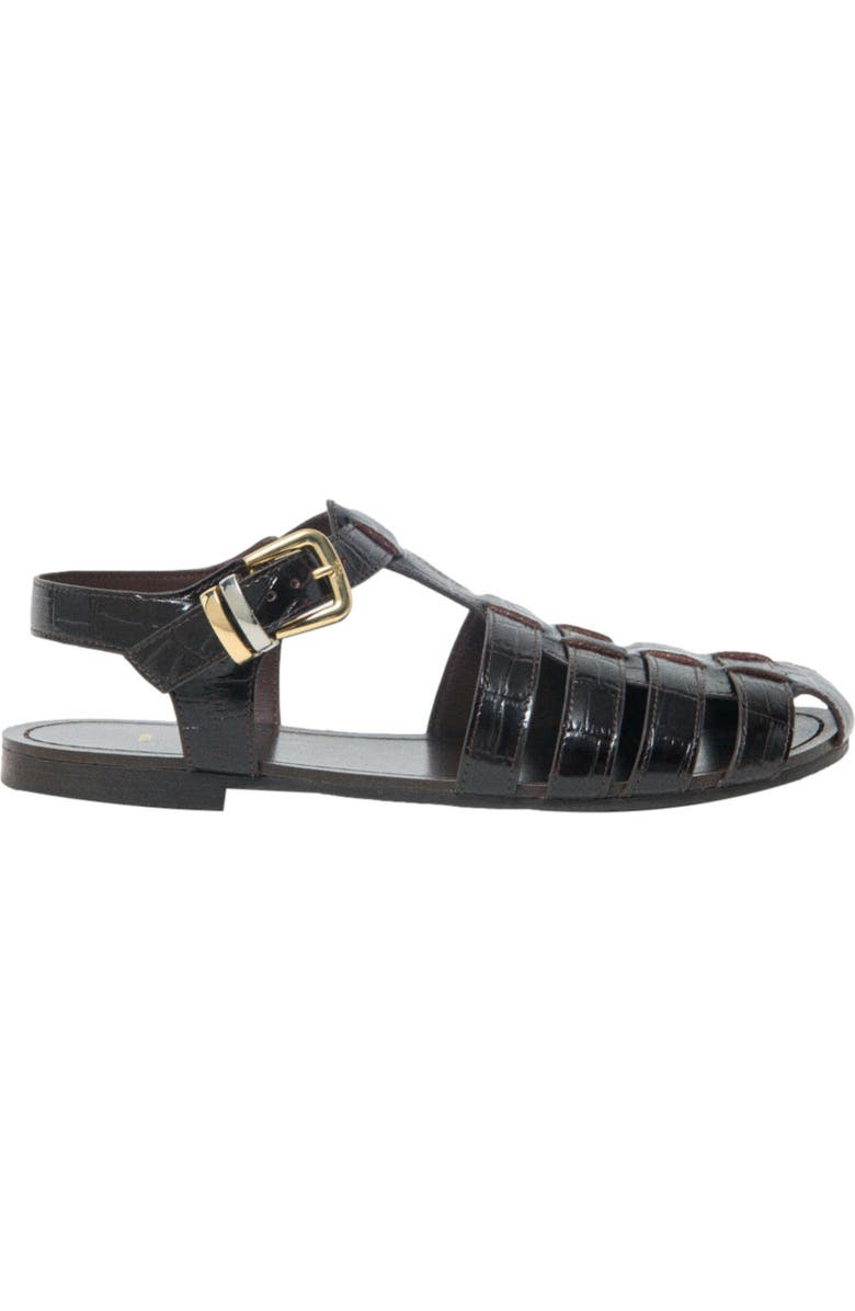 maje Multi-strap leather sandals, Main, color, Brown