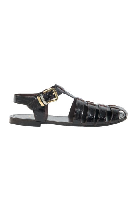Multi-strap leather sandals