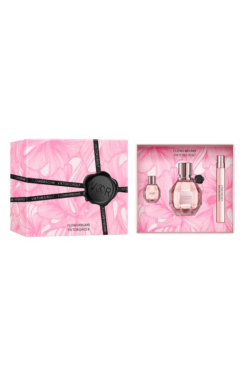 Viktor & Rolf Viktor&rolf Flower Bomb Eau De Parfum Set In Transparent